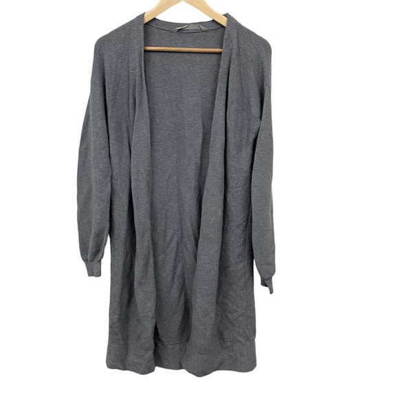 Athleta Silk Blend Daybreak Duster Rib Wrap Cardigan sz M - Picture 1 of 10